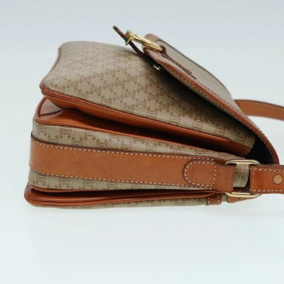 CELINE Macadam Canvas Shoulder Bag Beige Auth - Picture 4 of 16